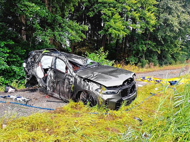 Das Auto nach dem Unfall.