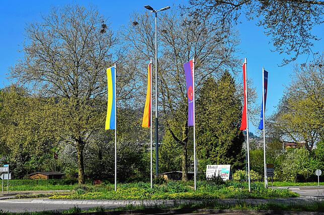 Die Kleingartenanlage hinter dem Kreisel vor dem Schweizer Zoll muss für das Gewerbegebiet Gettnauer Boden in Bad Säckingen weichen.
