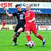 Der SC Pfullendorf (Heiko Behr, rechts) hat sich gegen den Tabellendritten FC Auggen (Jonathan Ehret) ein 0:0 erkämpft.