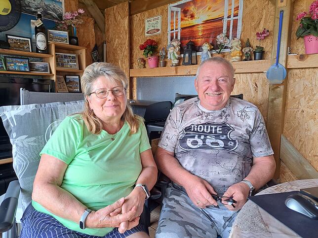 Sylvia und Peter haben auch schon den Winter auf dem Campingplatz verbracht.