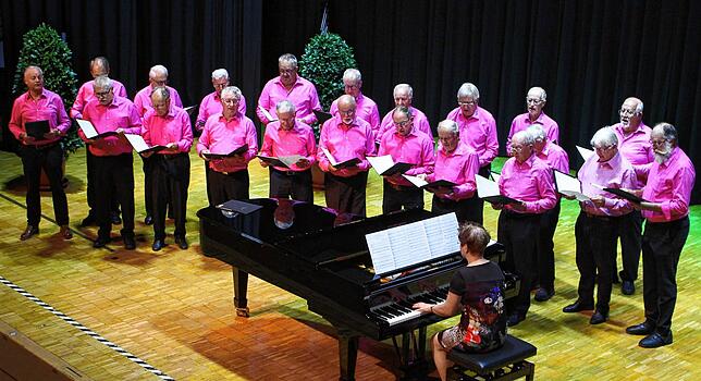 Der Männerchor Wehr als Gastgeber eröffnete das Freundschaftssingen in der Stadthalle.