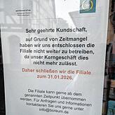 Dieser Hinweis hängt seit einigen Tagen im Eingang des Ladens.
