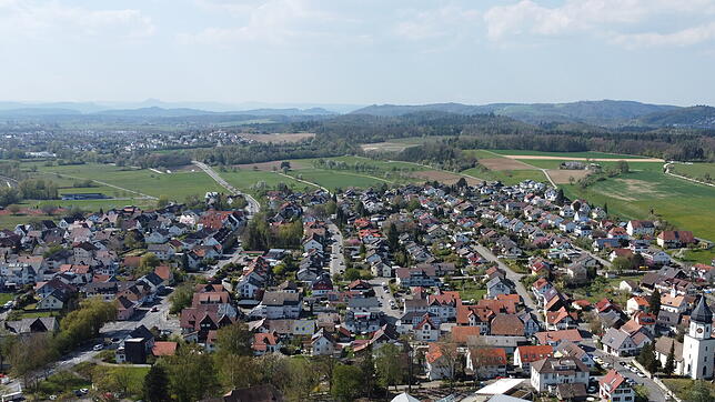 Luftaufnahme über Markelfingen.
