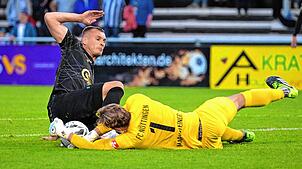 Die Villinger (hier Marcel Sökler gegen den FC Nöttingen) brauchen gegen Bietigheim-Bissingen vollen Einsatz.