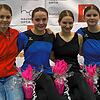 Spitze auf dem Rad: Caroline Wirth vom RSV Wallbach sowie Sofia Baier, Leonie Papok und Letizia Daudey (von links) vom RV Lottstetten ...