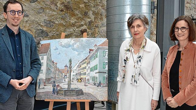 Peter Graßmann, Anita Auer und Claudia Geiser vom Franziskanermuseum freuen sich auf die Sonderausstellung, die sich um den Künstler ...