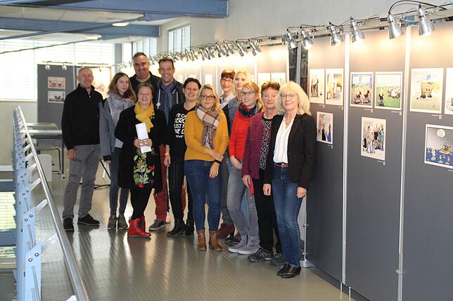 Die Organisatoren der Wanderausstellung vom Landesbildungsministerium und der Singener Kriminalprävention sind froh, das Projekt gewagt ...