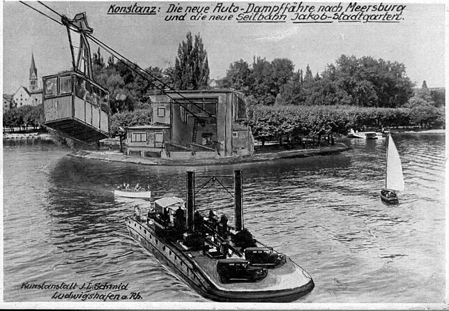 Und auch vor 100 Jahren gab es schon wilde Ideen: Diese Fotomontage aus den 1920er Jahren zeigt die nie gebaute Luftseilbahn vom ...