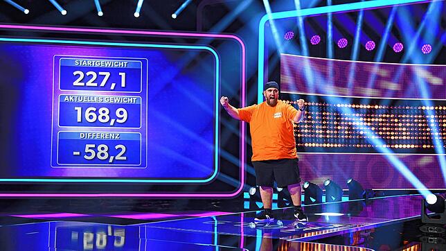 Torsten Münch beim Finale der Show &bdquo;Leben leicht gemacht &ndash; The Biggest Loser&ldquo;. Durch die Teilnahme verlor er fast 60 ...