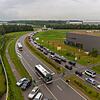 An den Eurobike-Tagen ist der Stau vorprogrammiert. Dieses Bild stammt aus dem Jahr 2017.