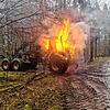 Eine Forstspezialmaschine ist am Donnerstag im Gottmadinger Dellenhau in Brand geraten.