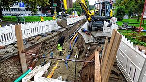 In Bad Säckingen verlegen die Stadtwerke bereits ein Wärmenetz. Unser Bild zeigt Arbeiten im November 2024 in der Gießenstraße. Auch in ...
