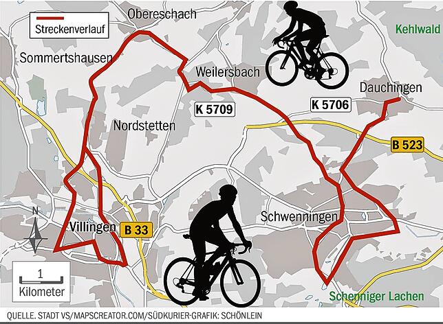 Bild 2: Hier müssen die Profis nicht rackern: Letzter Teil der Touretappe nach Villingen ist beschaulich
