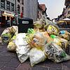 gelber Sack, gelbe Säcke, Müll, Mülltonne, Abfallwirtschaft, Kaiserstraße, Waldshut, Abfall (Aufnahme vom 22.05.2018)