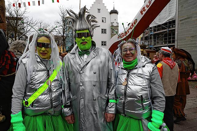 Drei aus dem All: Sabine Thode, Jörg Betschinger und Sonja Unterwegner kommen gerade vom Mars.