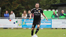 Spielertrainer und zweifacher Torschütze Manuel Gutacker und der SV Mühlhausen setzten sich gegen den FC Bodman-Ludwigshafen mit 4:3 durch.