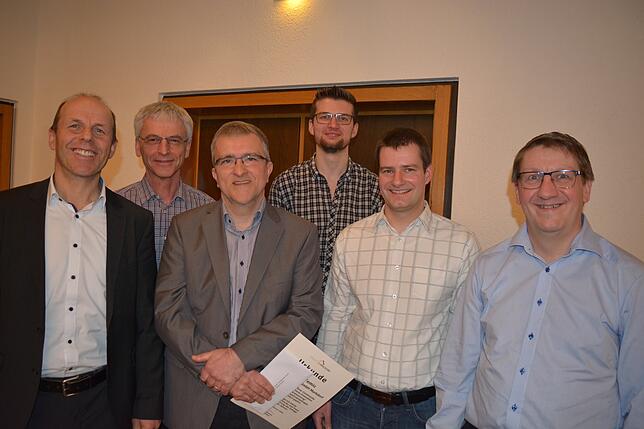 Jürgen Vetter, Alfons Probst, Norbert Brauner, Kevin Schmitz, Martin Woelfle und Daniel Dürr.