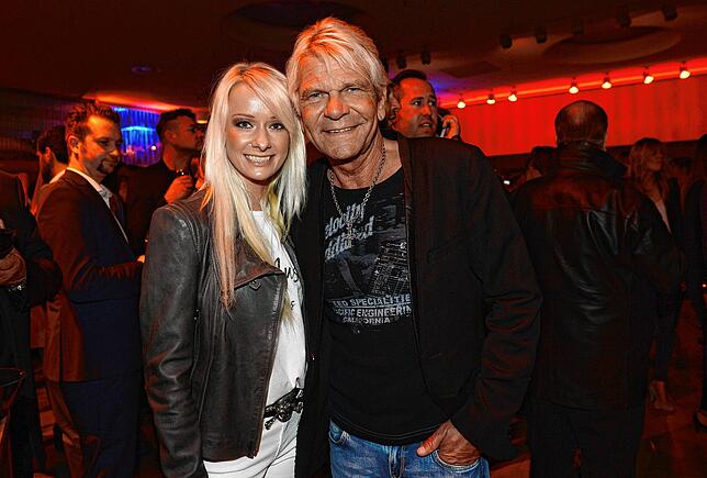 2013 haben sie sich kennengelernt – dieses Foto zeigt Christin Stark und Matthias Reim 2016 auf einer Party nach einer ...