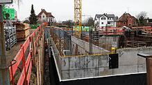 Baustelle des neuen Seniorenzentrums auf der Mettnau.