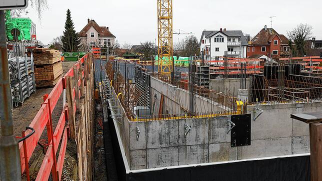 Baustelle des neuen Seniorenzentrums auf der Mettnau.