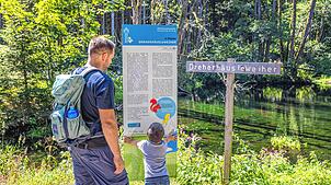 Es gibt viele Wanderwege rund um Höchenschwand, wie den Sagenpfad beim Dreherhäusle Weiher. Hier werden die Besucher in eine sagenhafte ...