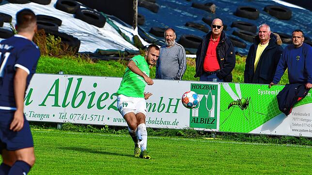 Abstauber: Mit seinem ersten Saisontreffer erzielte Moritz Erne &ndash; hier ein Archivbild &ndash; das 2:0 für die SG ...
