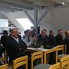 Fröhliche Gesichter angesichts hervorragender Zahlen: Polizeibeamte des Polizeireviers Schramberg, Oberbürgermeister Thomas Herzog und ...