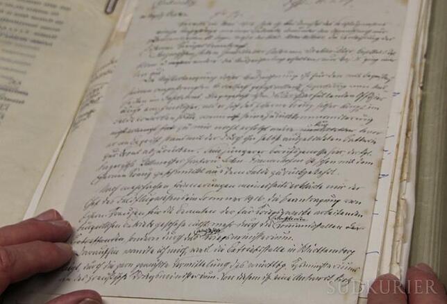 Ein Brief von Graf Ferdinand von Zeppelin in seiner Handschrift.