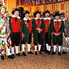 Eingerahmt von vier Hansel des Frohsinn (von links) die Narrenräte Frank Ehrath, Harry Franz, Ehrenzeremonienmister Thomas Gantert, ...