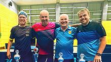 Die Sieger der Einzel-Vereinsmeisterschaften des TTC Laufenburg (von links): Horst Zajonc, Pavel Rehorek, Bernhard Bügin und Peter ...