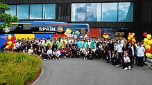 Fünf Wochen ist die spanische Nationalmannschaft im Öschberghof untergebracht. Mit einem gemeinsamen Bild verabschieden sich die Spieler ...