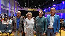 Referent Daniel Hajok (Zweiter von rechts) mit Norbert Schaible, Petra Bärenz und Bernd Löhle (von links) vom Kinder- und Jugenddorf ...