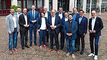 Das sind einige der Kandidaten, in den Wahlkreis im Landkreis Konstanz antreten. Es zeigt von links: Patrick Stärk (Bürgermeister ...