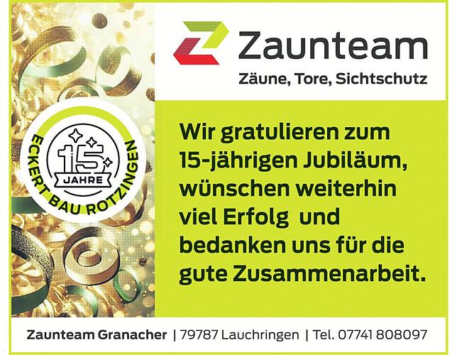 Bild 3: 15 Jahre Eckert Bau in Görwihl-Rotzingen: Ein Festprogramm für die ganze Familie