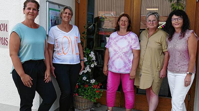 Das Kindergartenteam von links: Andrina Frick, Doris Marquart, Andrea Beil, Anke Wiskandt – Kindergartenleitung, Manuela Biselli- ...