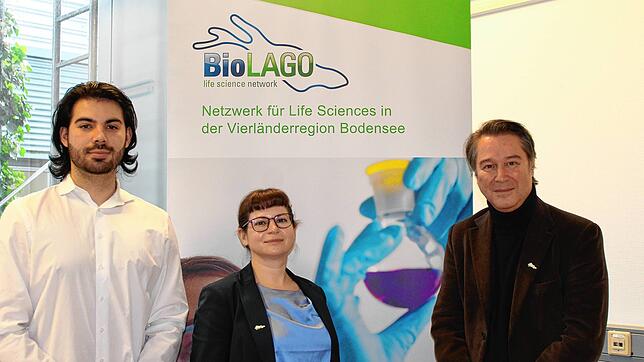 Ein Trio, das zum Biolago-Team gehört (von links): Praktikant Tobias Zülam sowie die Projektleiter Eva Botzenhart-Eggstein und Carlos ...