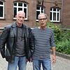 Alexander Maier und Wolfgang Kuenzer (von links) sorgen beim Stadtfest Singen wieder für Musik. Dafür haben sie die neue Ekkehardbühne ...