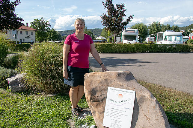 Hier geht es um Harmonie: Sonja Bier vom Feng-Shui-Camping Waldshut.