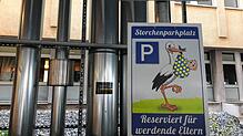 Einen Storchenparkplatz gibt es vor dem Klinikum Hochrhein.