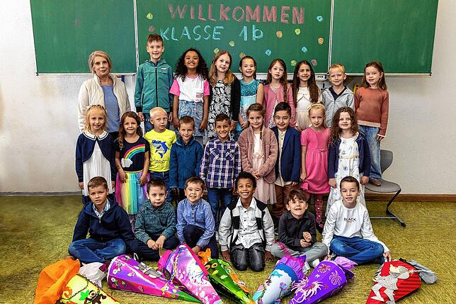 Die Klasse 1b der Hebelschule Gottmadingen mit ihrer Klassenlehrerin Kerstin Greve.