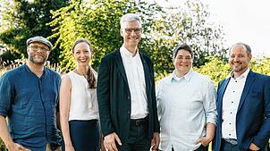 Dominik Feigenbutz, Anja Lamp, Michael Teipel, Isabelle Molz und Dominik Matt (von links) werden gemeinsam das Führungsteam der neuen ...