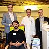 Markus Ruch (MPS GmbH), Oberarzt Roman Dormann, Chefarzt Jan Harder (beide Onkologie am Hegau-Klinikum) und Michael Statnik (Biolago) ...