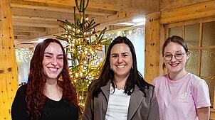 Alexandra Huber (Mitte) ist die Vorsitzende des neu gegründeten Fördervereins Guggi-Bucher, Stellvertreterin ist Ronja Schäfer (links) ...