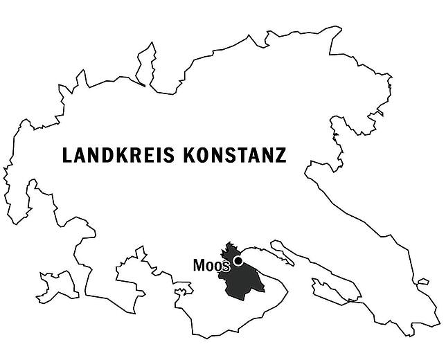Bild 1: So lebt es sich in Moos: Viel Landwirtschaft und viel Schönes direkt am Bodensee