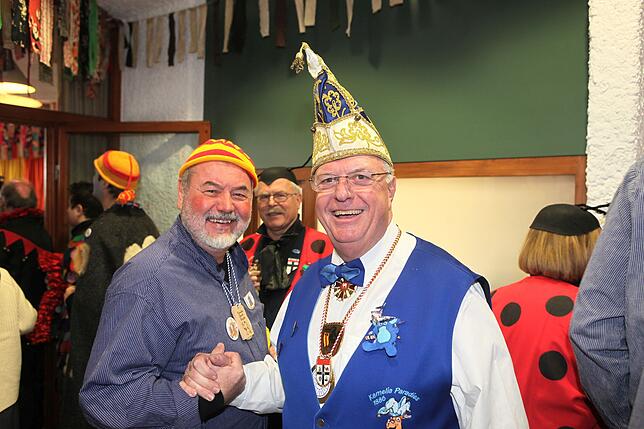 Beim Spechessen vor wenigen Jahren mit Rudolf Schucker, früher Fanfarenzug der Niederburg.