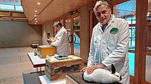 Preisrichter Reinhard Seeber ist Vorsitzender des Landesverbands Vorarlberg im Rassezuchtverband österreichischer Kleintierzüchter. Hier ...