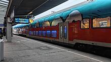 Diese Schwarzwaldbahn sieht anders aus als sonst: grün statt rot.