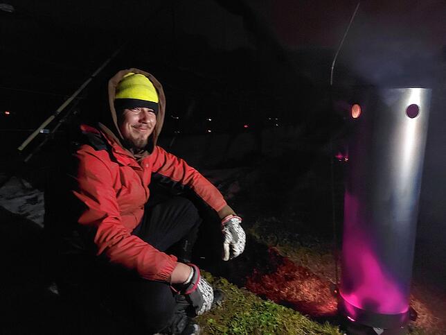 Nächtlicher Einsatz für Mitarbeiter Andrei Dura am Frostofen