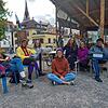 Aktivisten beim Planen: (von links) Corinna Zürn, Luise Brinkmann, Johanna Faehnrich, Frida Mühlhoff, Isabell Lindenfelsler, Annika ...