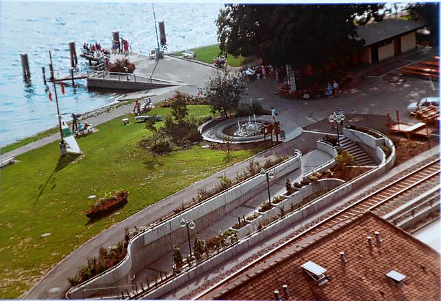 Die im Rahmen des Dorfentwicklungsplans erstellte Unterführung unter der Bahnstrecke im August 1983: Der Baubeginn war im September 1981 ...